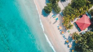aerial view of beach during daytime